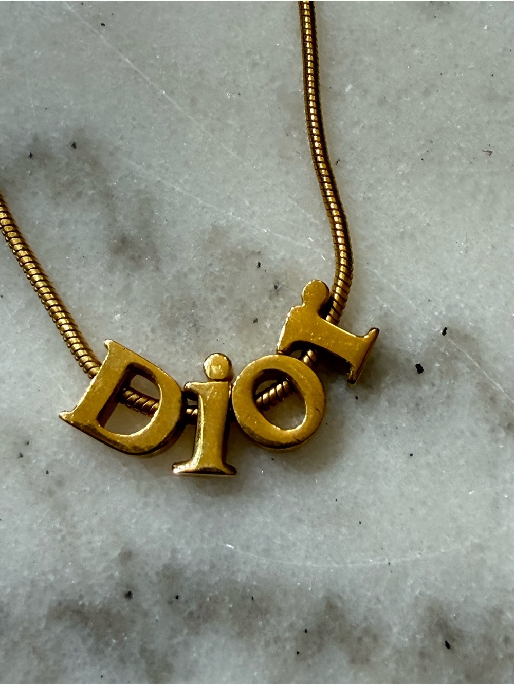 Dior Gold-tone Logo Necklace and Bracelet Set - Picture 10 of 15